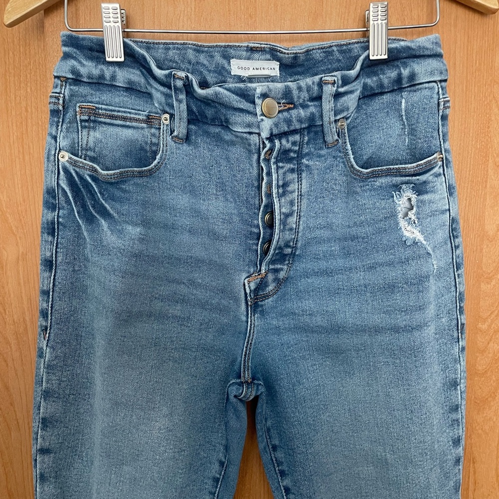 Good American High Rise Skinny Jeans size 10